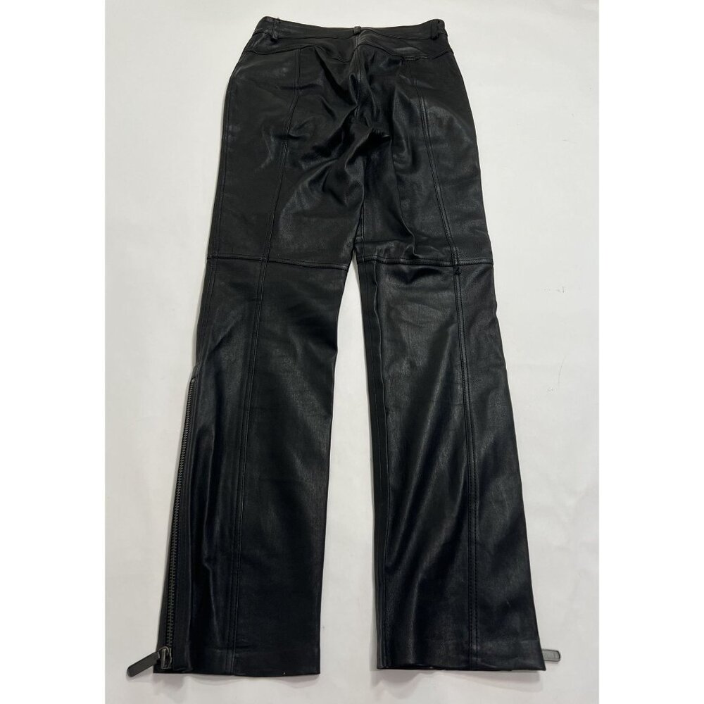 DUNDAS x REVOLVE Syd Leather Pants in Black - Picture 4 of 5
